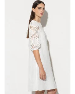Luisa Cerano Crochet Sleeve Dress