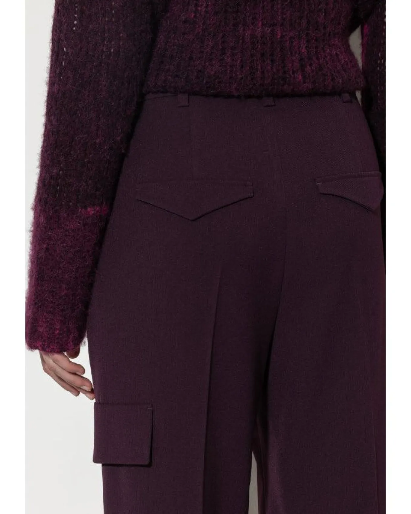 Luisa Cerano Cropped Pleated Cargo Pants