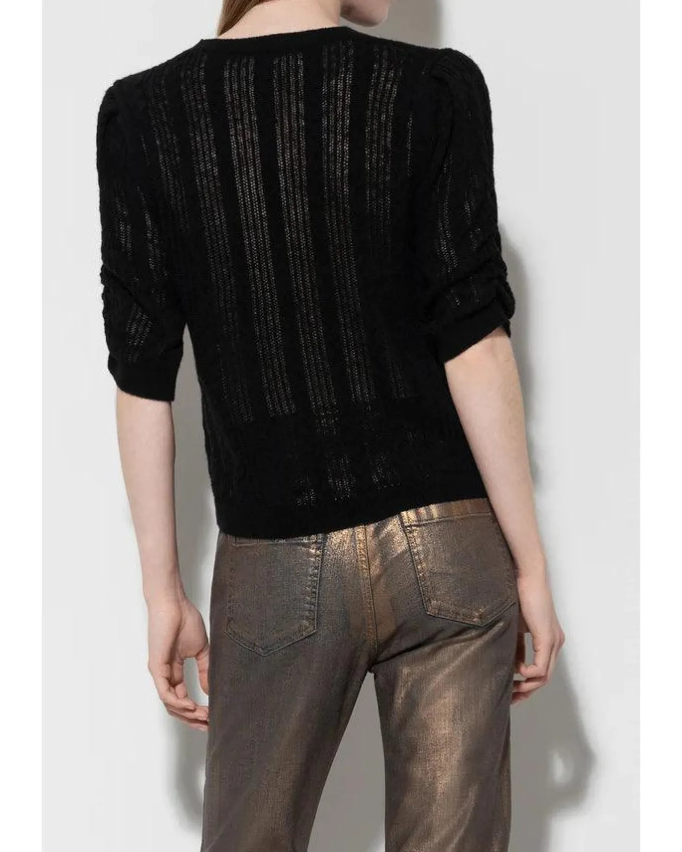 Luisa Cerano Fine Cable-Ajour Knit Sweater