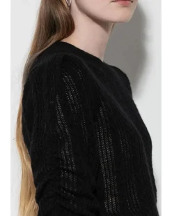 Luisa Cerano Fine Cable-Ajour Knit Sweater