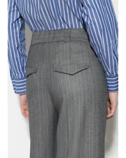 Luisa Cerano Herringbone Wide Leg Pants