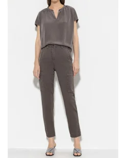 Luisa Cerano High Stretch Tappered Denim Cargo Pant