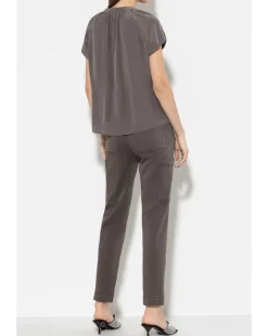 Luisa Cerano High Stretch Tappered Denim Cargo Pant