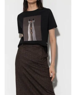 Luisa Cerano Legs Statement Print Tee