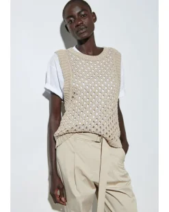 Luisa Cerano Mesh Look Tank Top