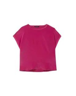 Luisa Cerano Mix Jersey Cap Sleeve Tee
