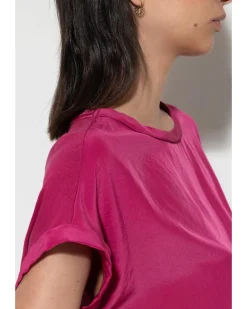 Luisa Cerano Mix Jersey Cap Sleeve Tee