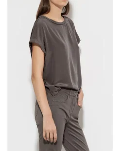 Luisa Cerano Mix Jersey Cap Sleeve Tee