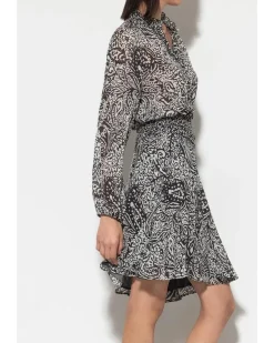 Luisa Cerano Paisley Print Flounce Skirt