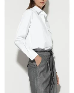 Luisa Cerano Removable Tie Cotton Shirt