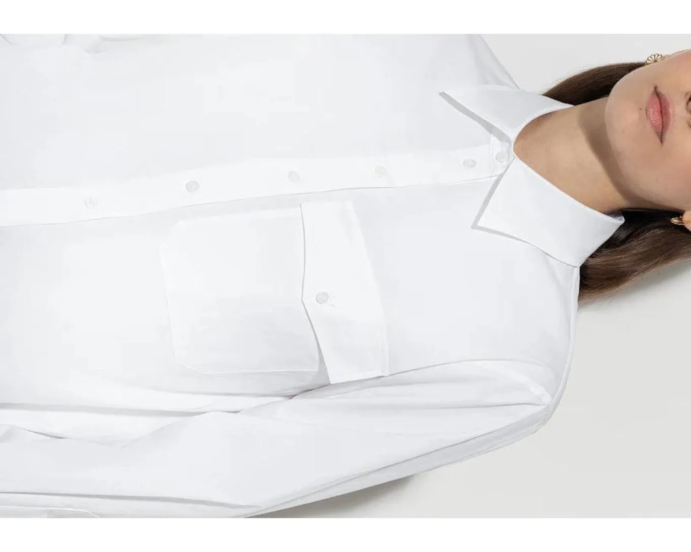 Luisa Cerano Removable Tie Cotton Shirt