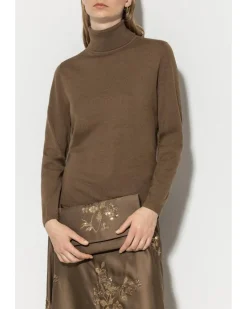 Luisa Cerano Silk Blend Turtleneck Sweater