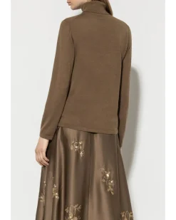 Luisa Cerano Silk Blend Turtleneck Sweater