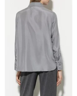 Luisa Cerano Silk Double Button Detail Blouse