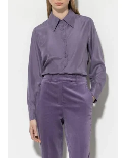 Luisa Cerano Silk Double Button Detail Blouse