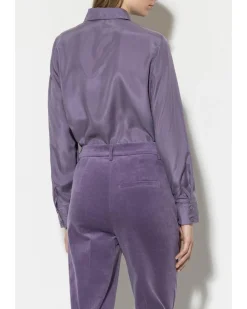 Luisa Cerano Silk Double Button Detail Blouse