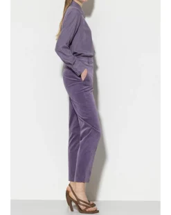 Luisa Cerano Tapered Cropped Velvet Pant