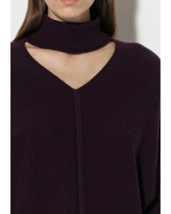 Luisa Cerano Turtleneck Cutout Sweater