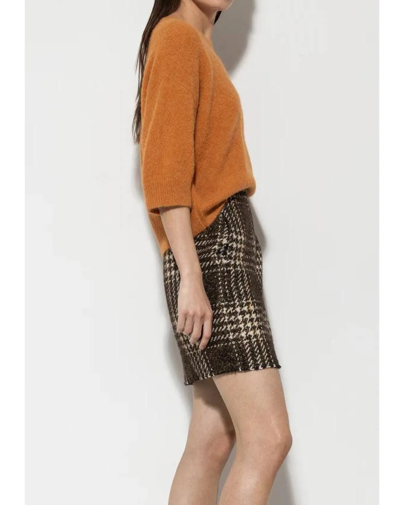 Luisa Cerano Vintage Check Mini Skirt