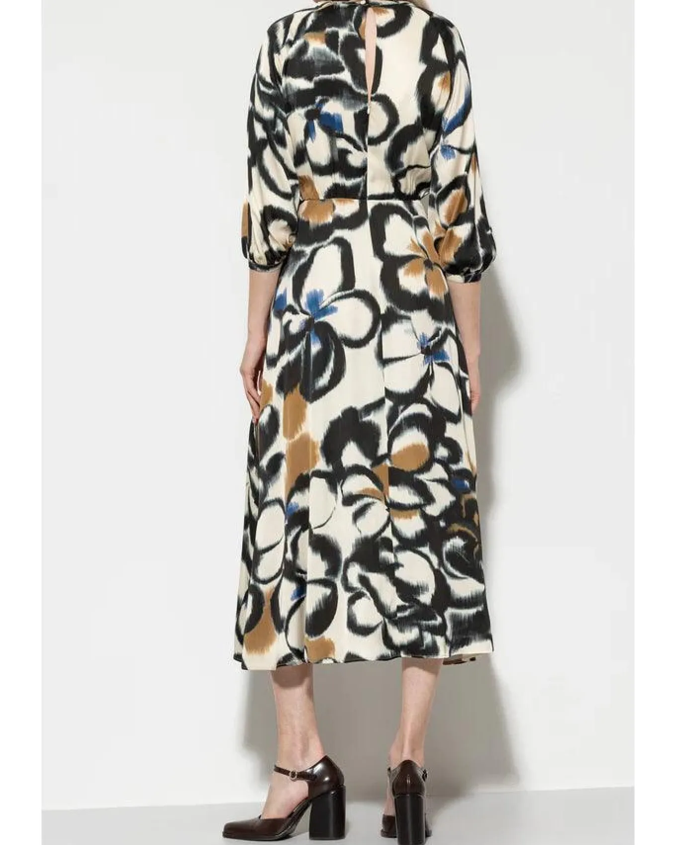 Luisa Cerano Washed Out Floral Midi Dress