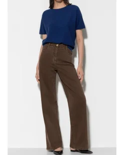 Luisa Cerano Wide Leg Brown Jeans
