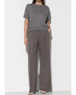 Luisa Cerano Wide Leg Pleated Full Length Pants