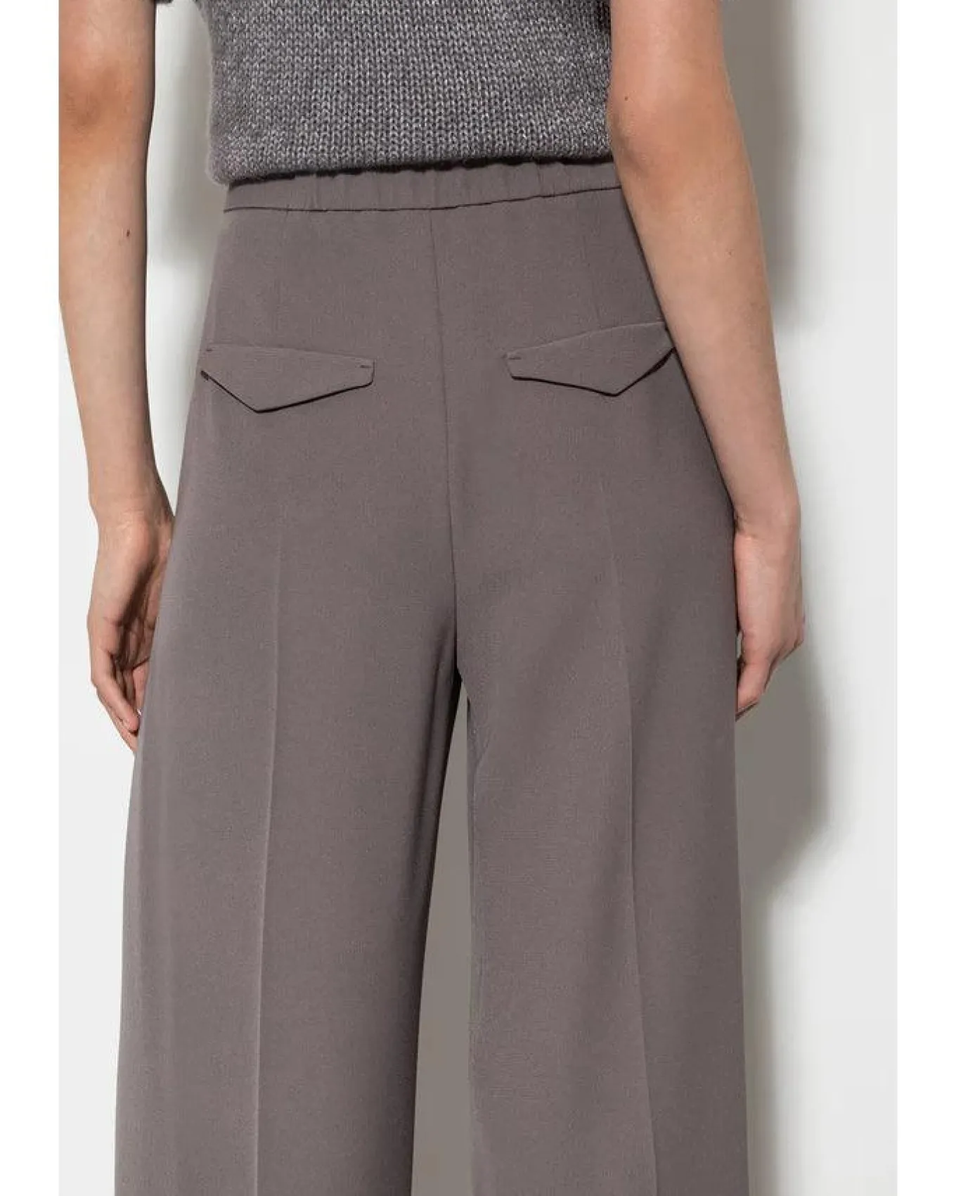 Luisa Cerano Wide Leg Pleated Full Length Pants