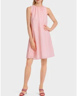 Marc Cain A-Line Vertical Stripe Dress