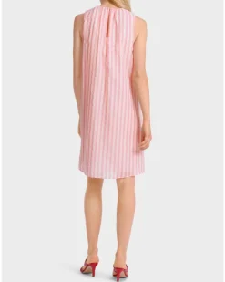 Marc Cain A-Line Vertical Stripe Dress