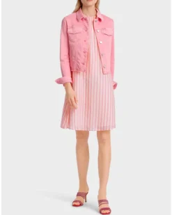 Marc Cain A-Line Vertical Stripe Dress