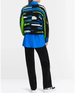 Marc Cain Asymmetric Stripe Pattern Sweater