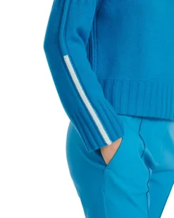 Marc Cain Cashmere Blend Funnel Neck Sweater Deep Sea