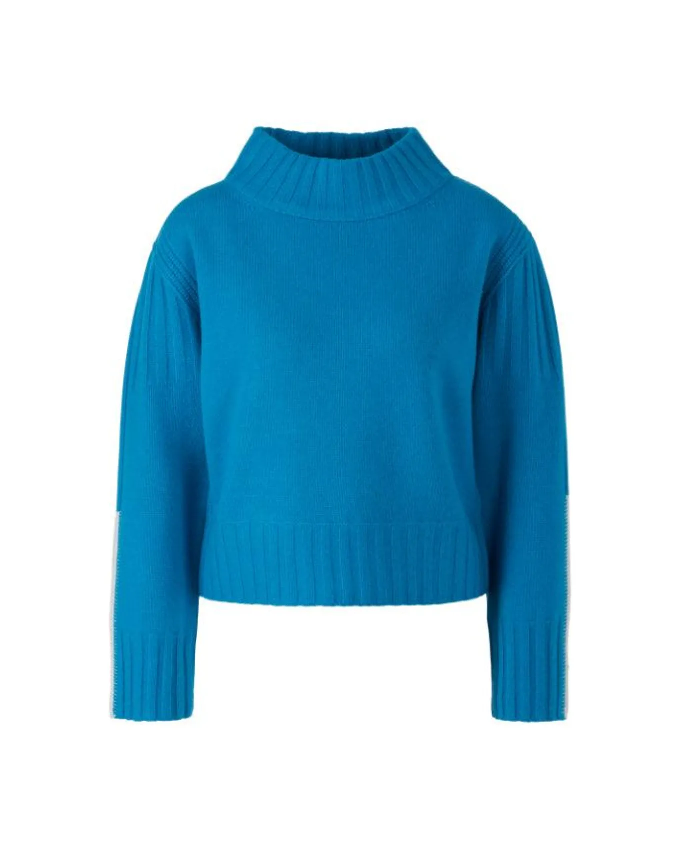 Marc Cain Cashmere Blend Funnel Neck Sweater Deep Sea