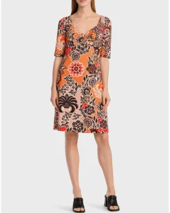 Marc Cain Empire Line Short Dress