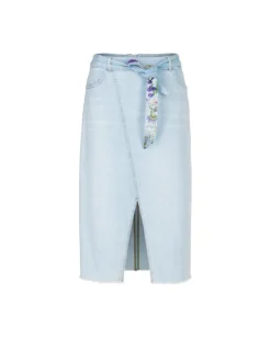 Marc Cain Faded Denim Skirt