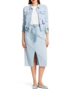 Marc Cain Faded Denim Skirt