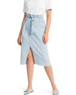 Marc Cain Faded Denim Skirt