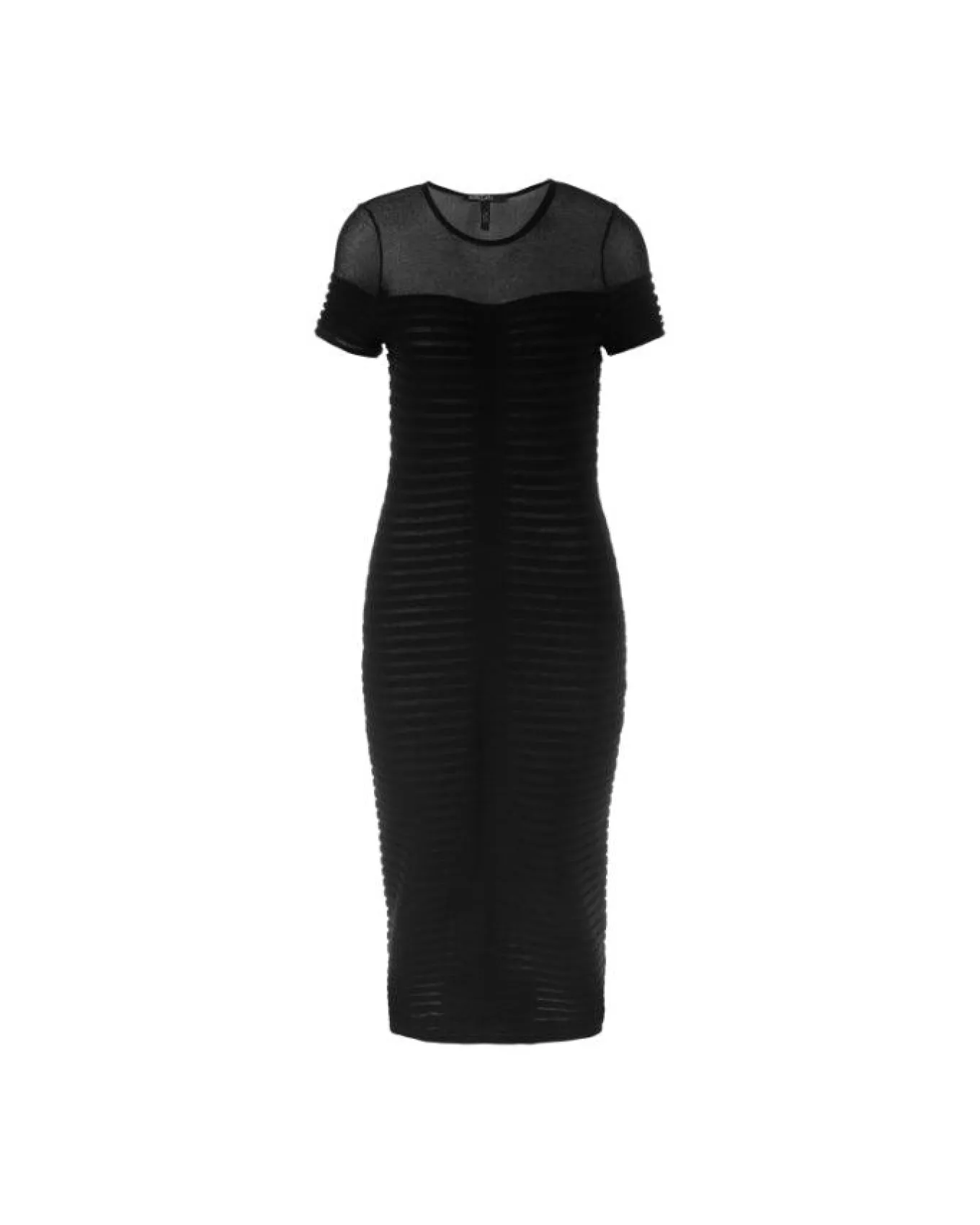 Marc Cain Figure Hugging Sheer Knit Dress