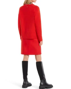 Marc Cain Firey Red Cashmere Blend Pullover