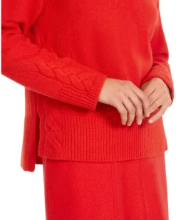 Marc Cain Firey Red Cashmere Blend Pullover
