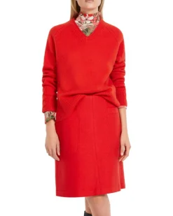 Marc Cain Firey Red Cashmere Blend Pullover