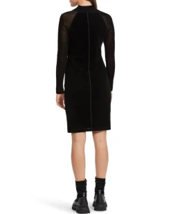 Marc Cain Fitted Mesh High Neck Dress