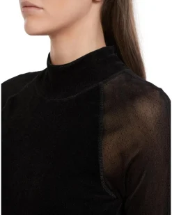 Marc Cain Fitted Mesh High Neck Dress