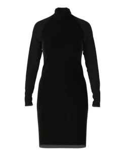 Marc Cain Fitted Mesh High Neck Dress