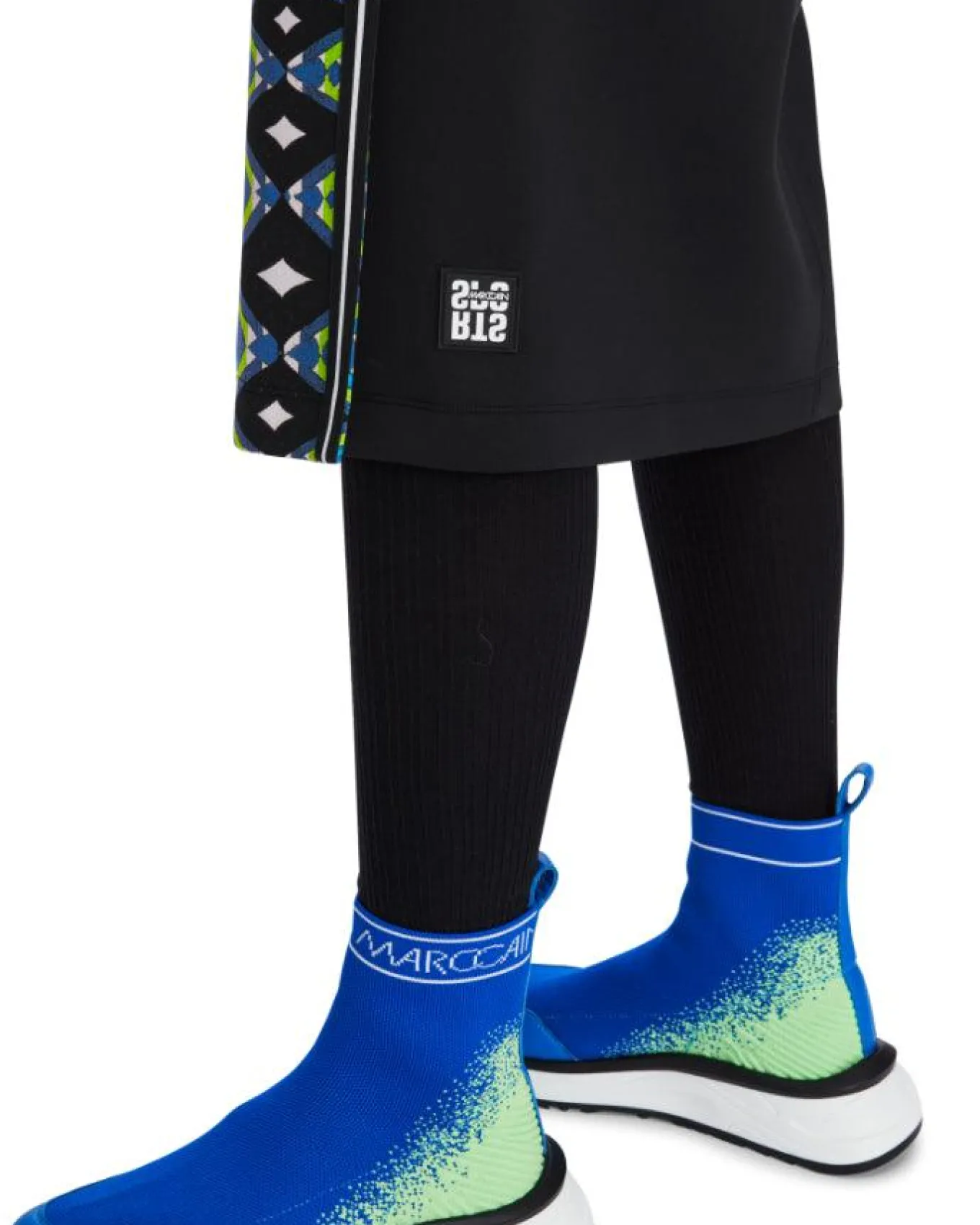 Marc Cain Harlequin Print Scuba Pencil Skirt