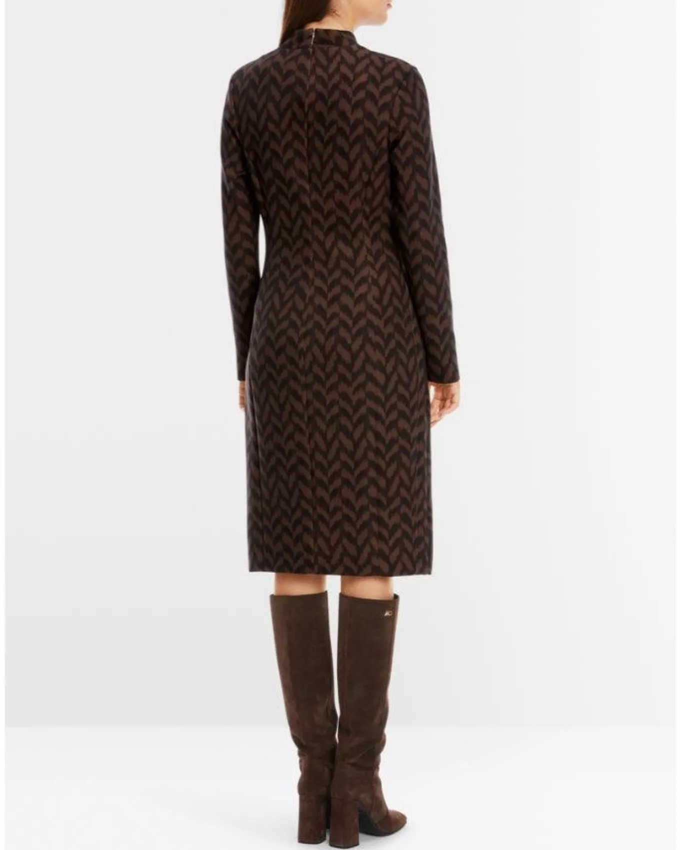 Marc Cain Herringbone Print Dress