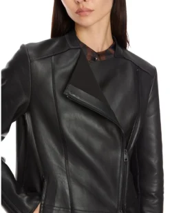 Marc Cain Leather Hip Length Jacket