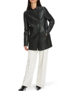 Marc Cain Leather Hip Length Jacket