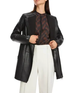 Marc Cain Leather Hip Length Jacket