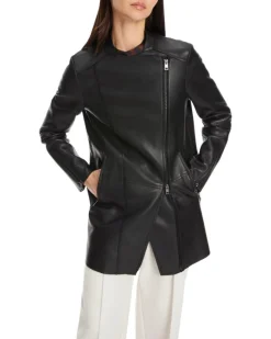 Marc Cain Leather Hip Length Jacket